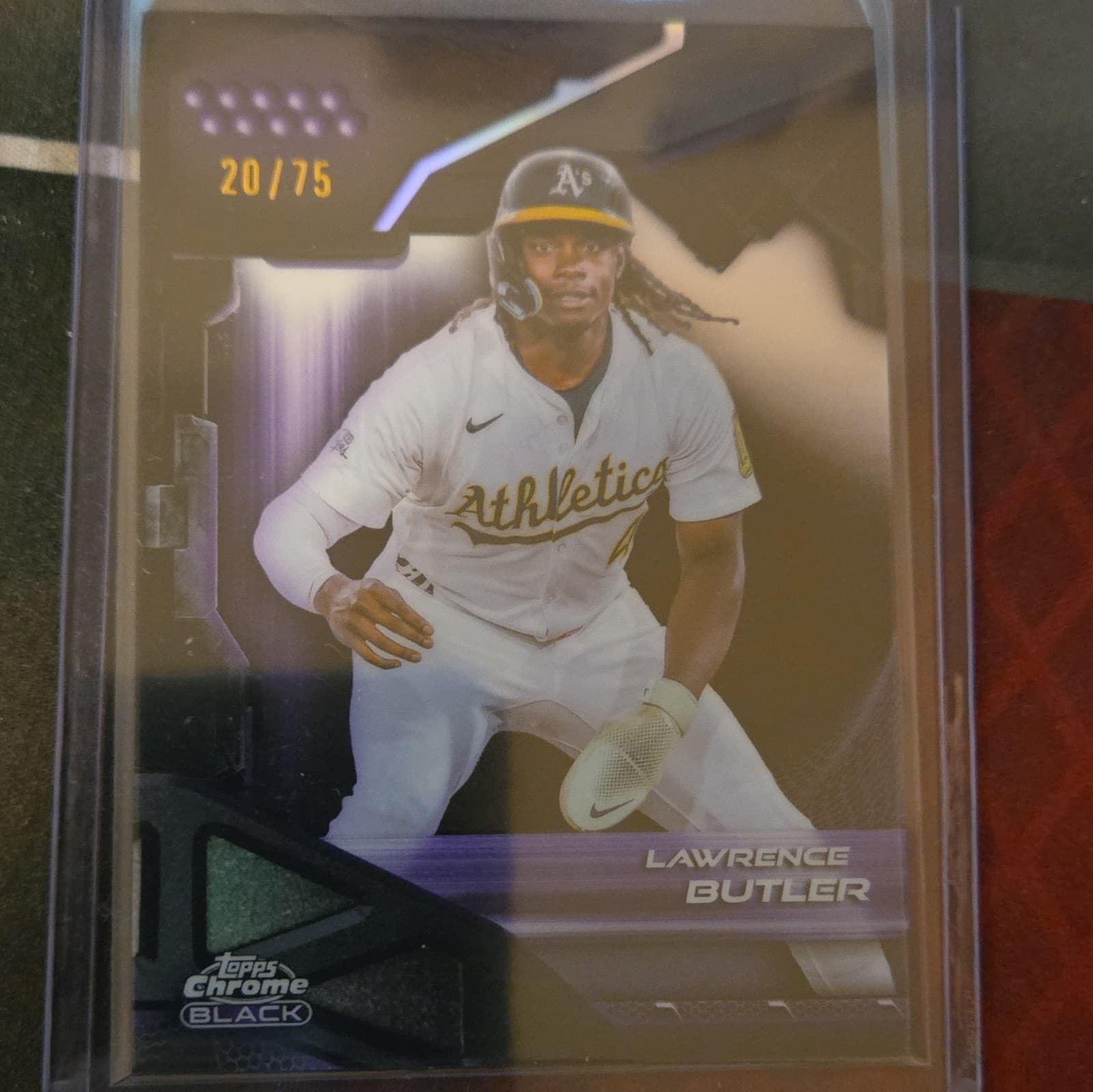 Topps 2026 Chrome Black Lawrence Butler Athletics #135 Purple 20/75