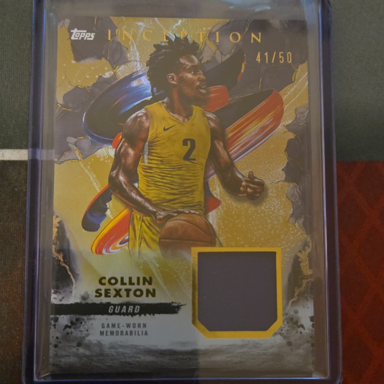 Topps 2024-25 Inception Collin Sexton Utah Jazz Relics Holo Gold #REC-CS 41/50