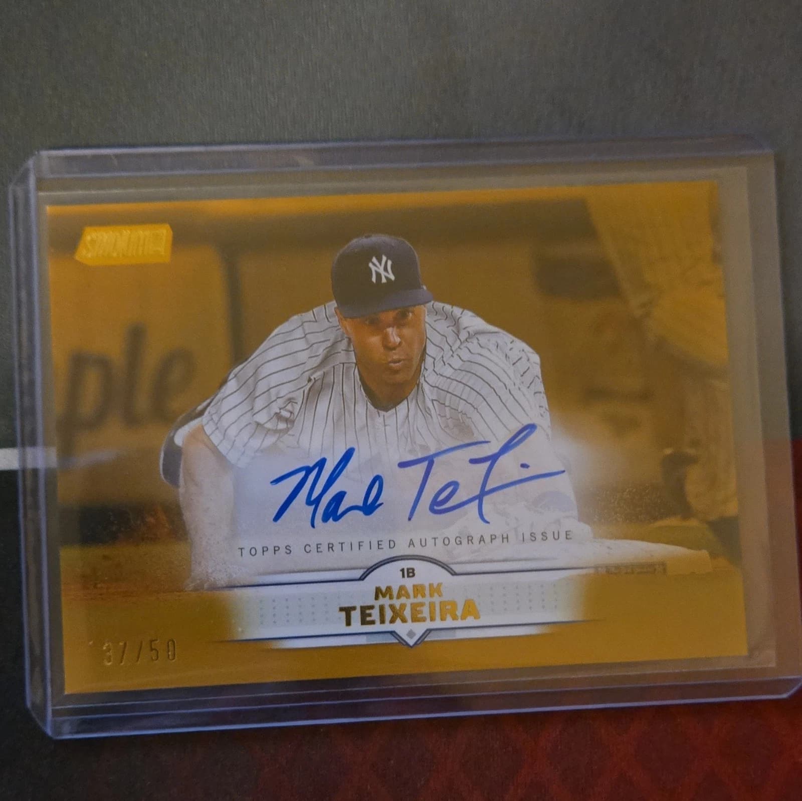 2025 Topps Stadium Club Mark Teixeira Yankees Gold Auto #SCBA-MT /50
