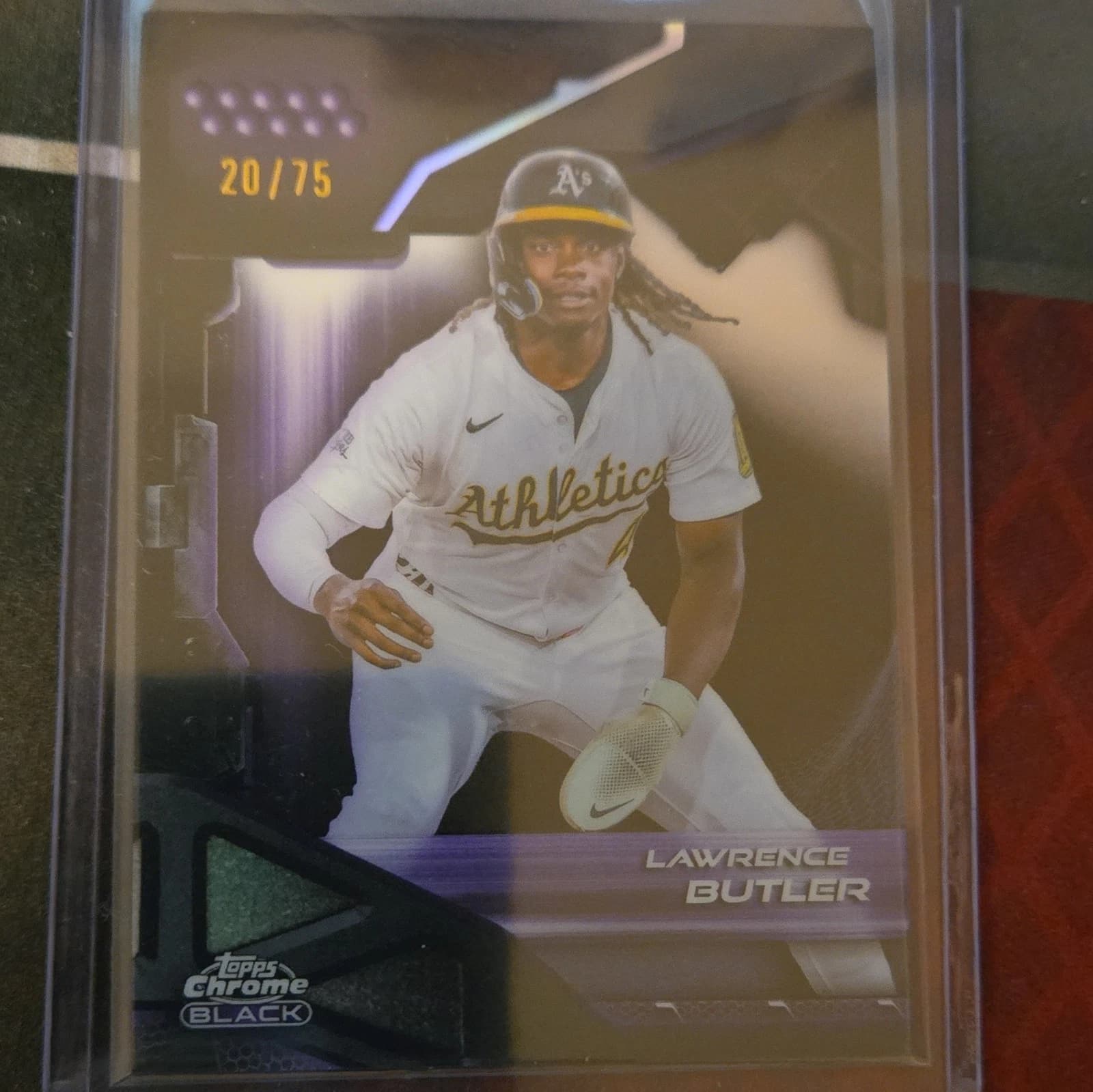 Topps 2026 Chrome Black Lawrence Butler Athletics #135 Purple 20/75