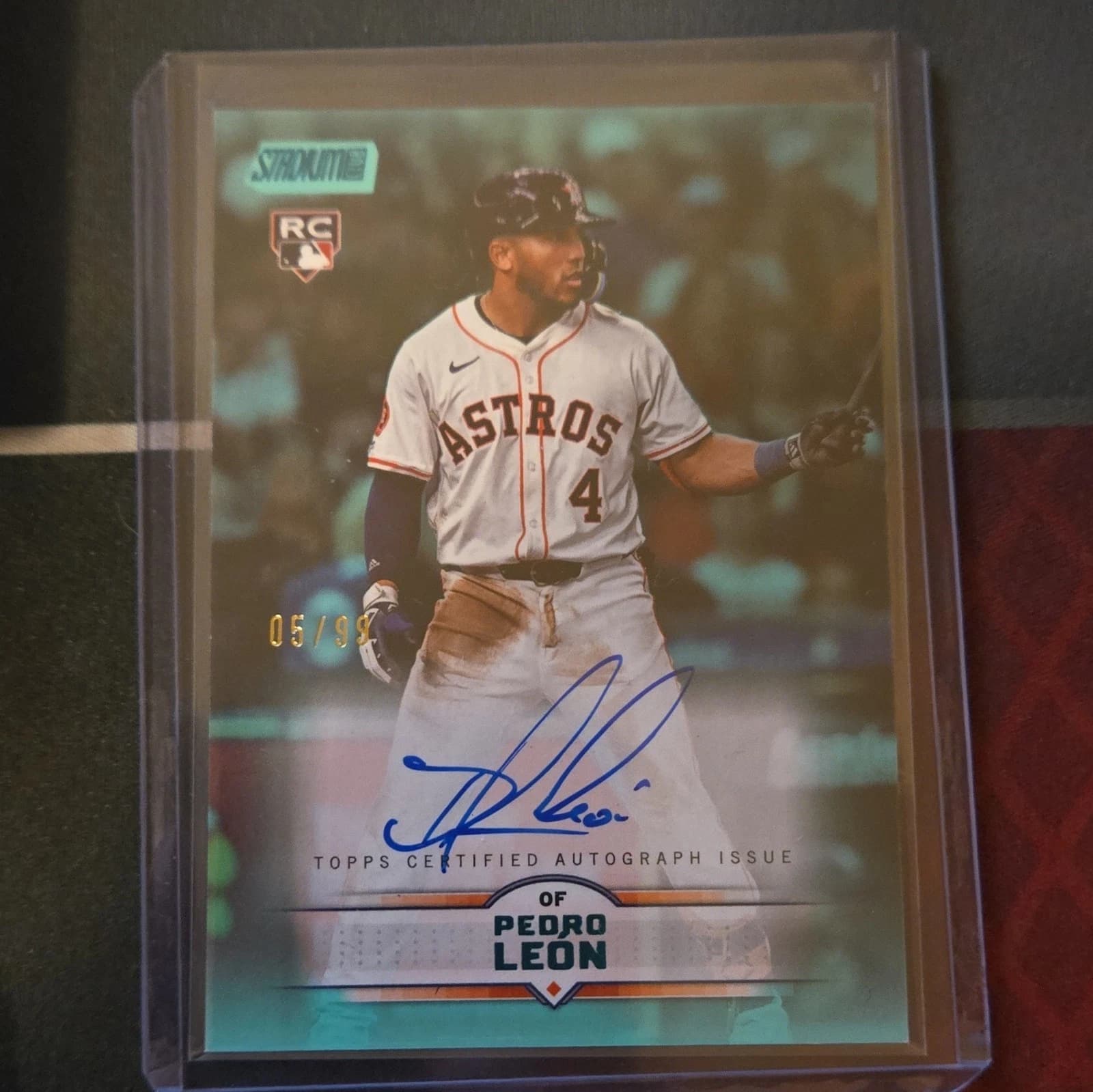 2025 Topps Stadium Club Pedro León Astros Turquoise RC Auto #SCBA-PL /99