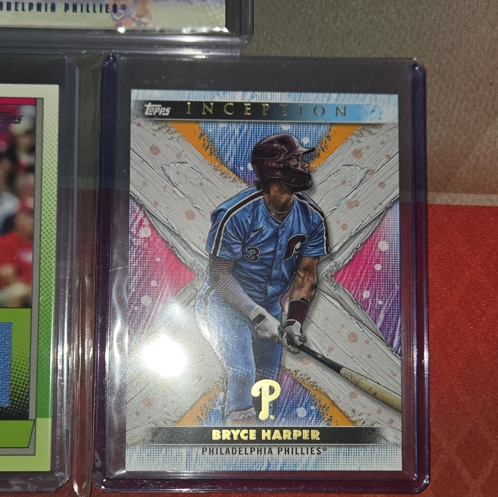 Topps 2025 Phillies 3-Card Lot Inception/Chrome Harper Schwarber Memorabilia